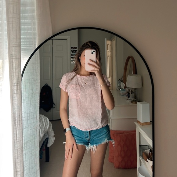 L.L. Bean Tops - L.L.Bean Linen Pocket Tee